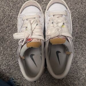 Nike Kids White and Gray Sneakers